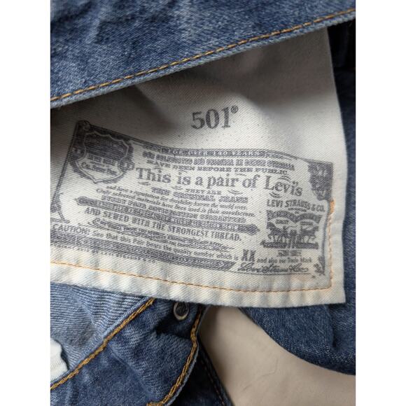 Levi’s 501 Original Fit Button Fly Jeans W38 L30 (Measures 29”) Classic Blue - Picture 8 of 11